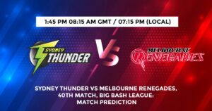 Sydney Thunder vs Melbourne Renegades